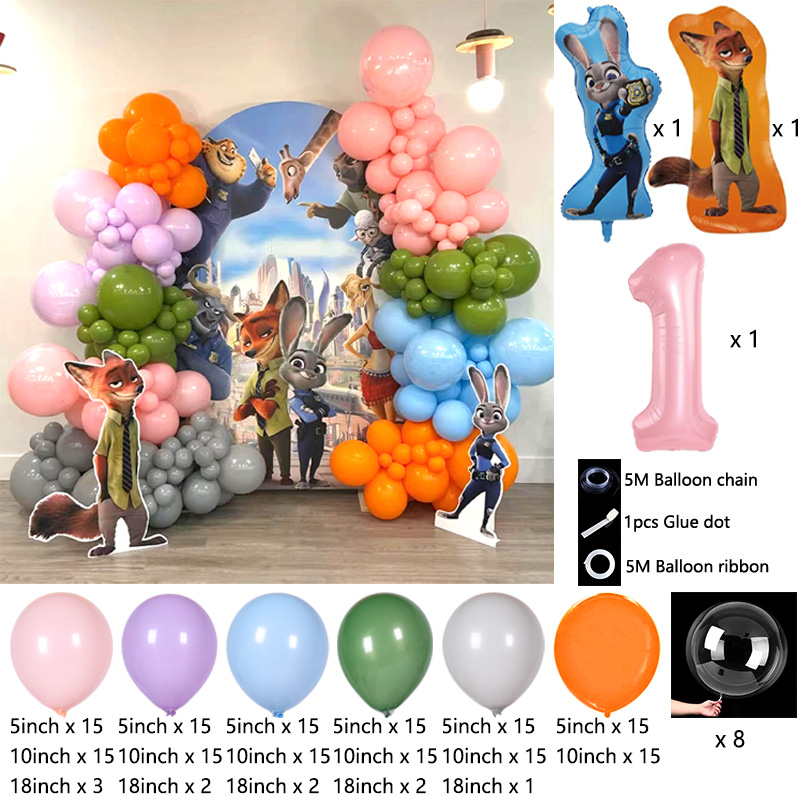 Zootopia Party Games - Set Rangkaian Balon Tema Zootopia Judy