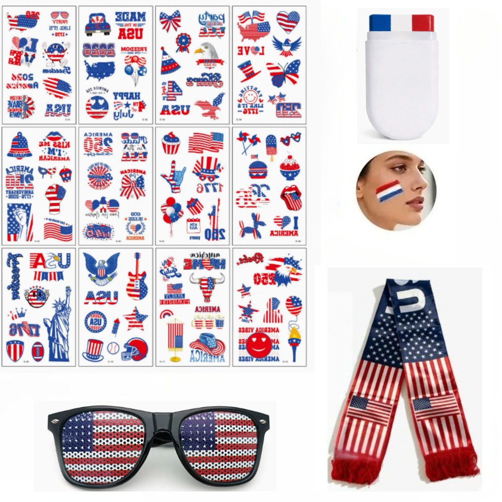 Party Games Usa - Set Perlengkapan Suporter Patriotik USA 2026