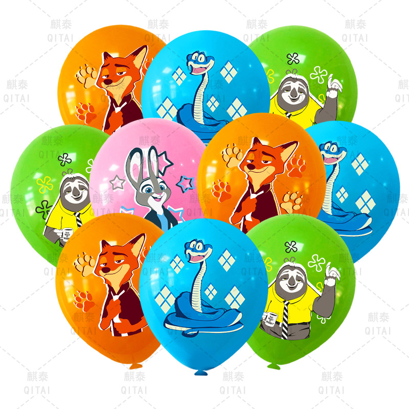 Zootopia Party Games - Balon Zootopia Baru Balon Lateks Hewan