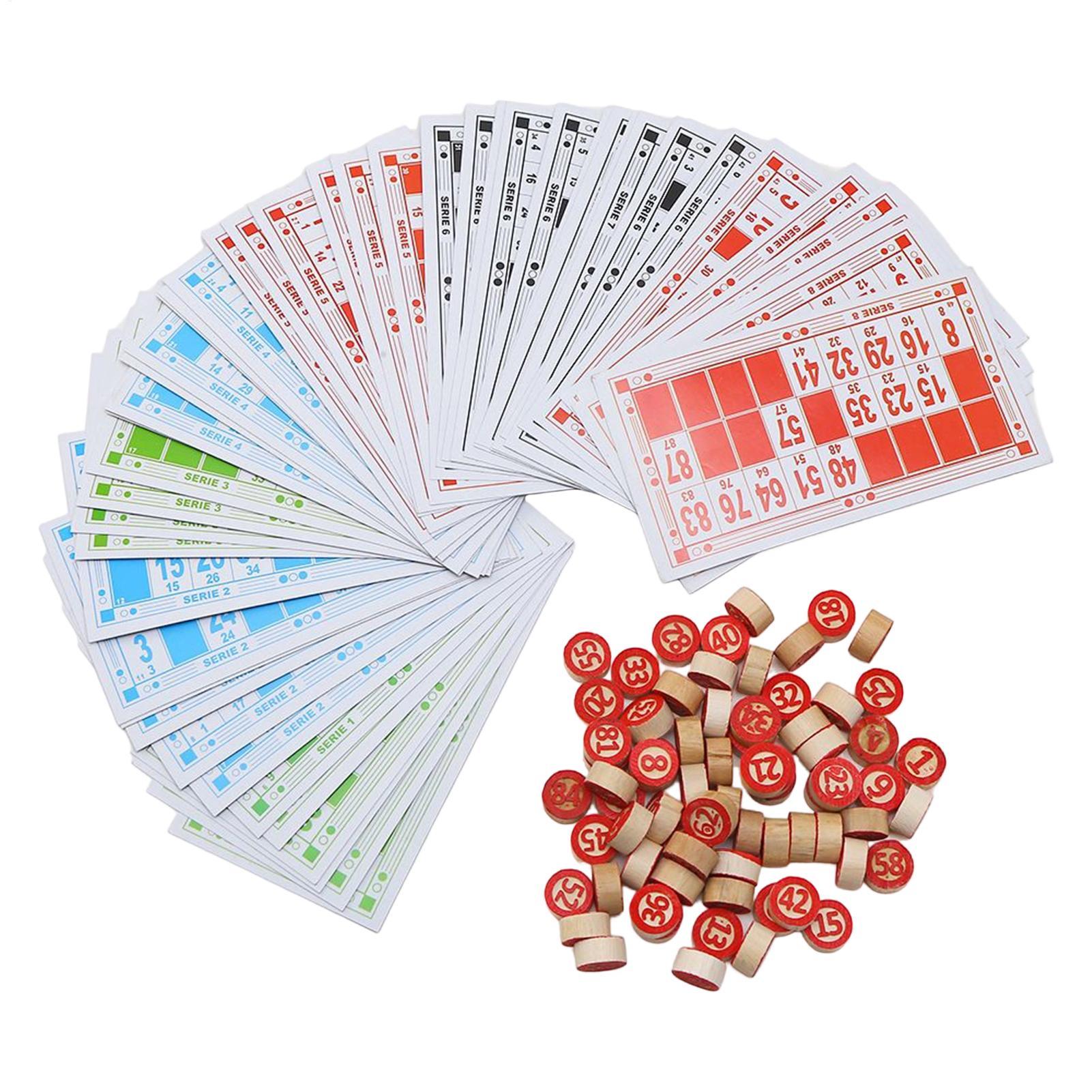 Party Games For Large Groups - Permainan Bingo Kayu Vintage Set Kartu