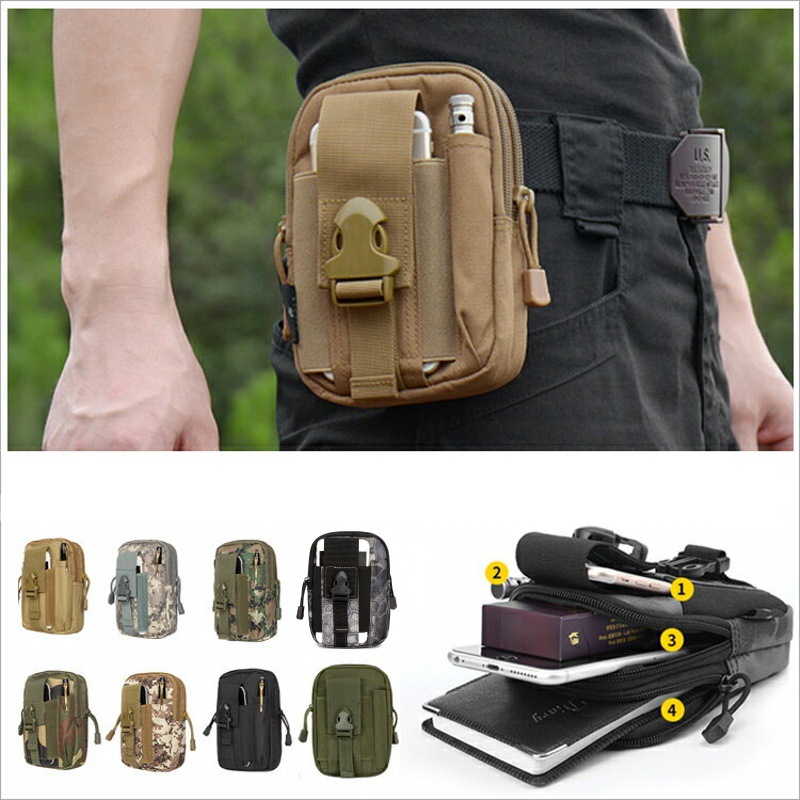 Sack Race Bag - Tas pinggang kantong Molle kecil, wadah
