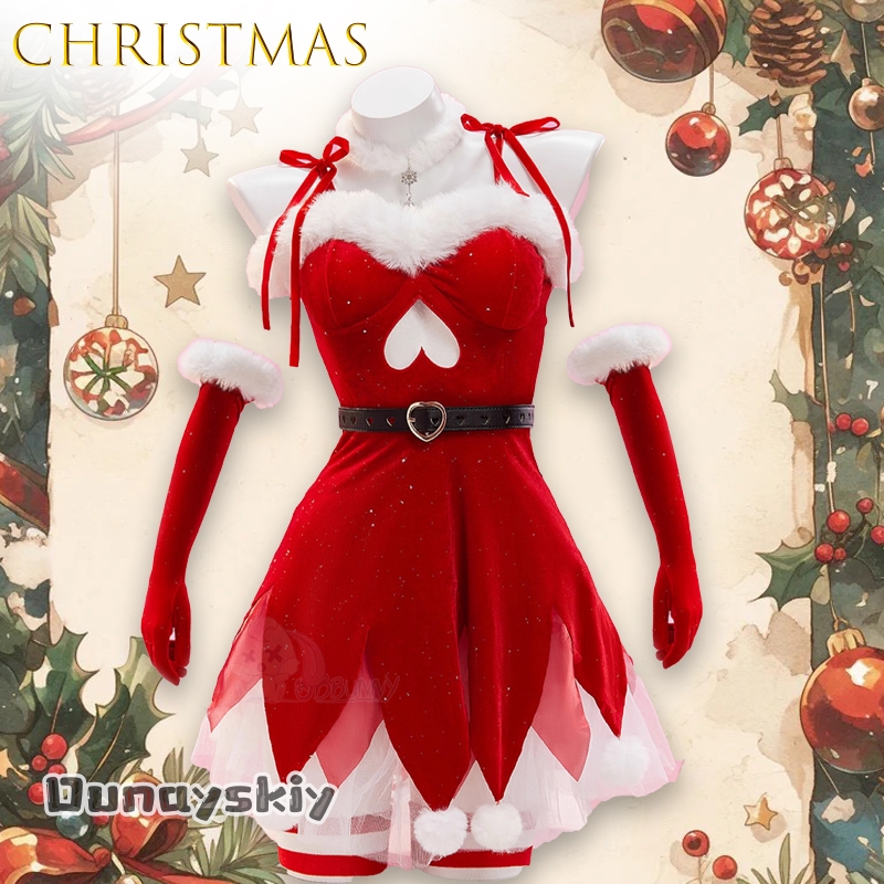Party Games Online - Kostum Cosplay Gaun Tanpa Tali Beludru