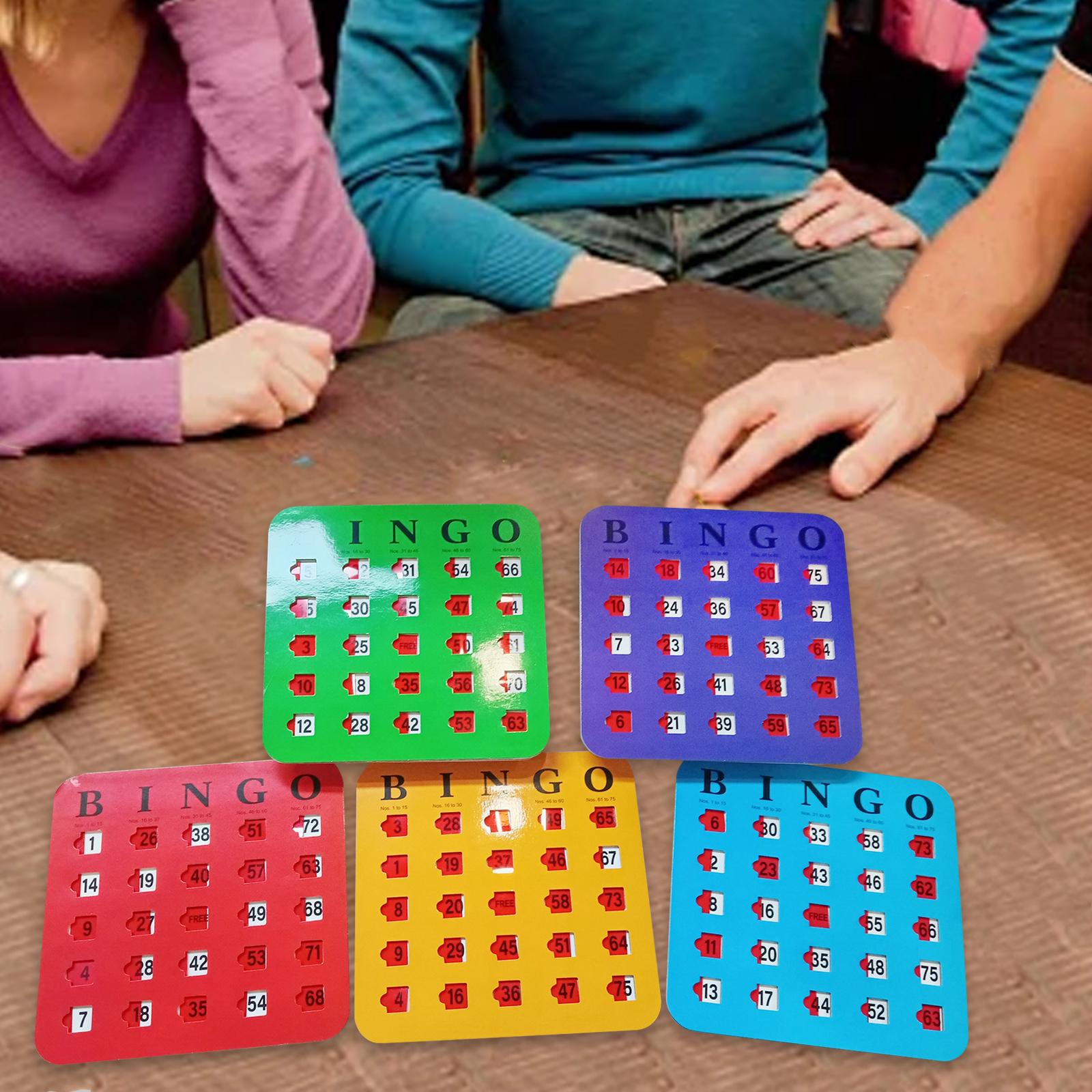 Party Games For Large Groups - 5 Buah Kartu Bingo Kardus Cetak