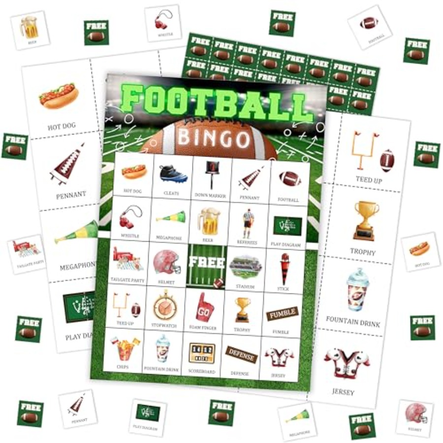 Party Games For Large Groups - Kartu Permainan Bingo Pesta Sepak Bola,