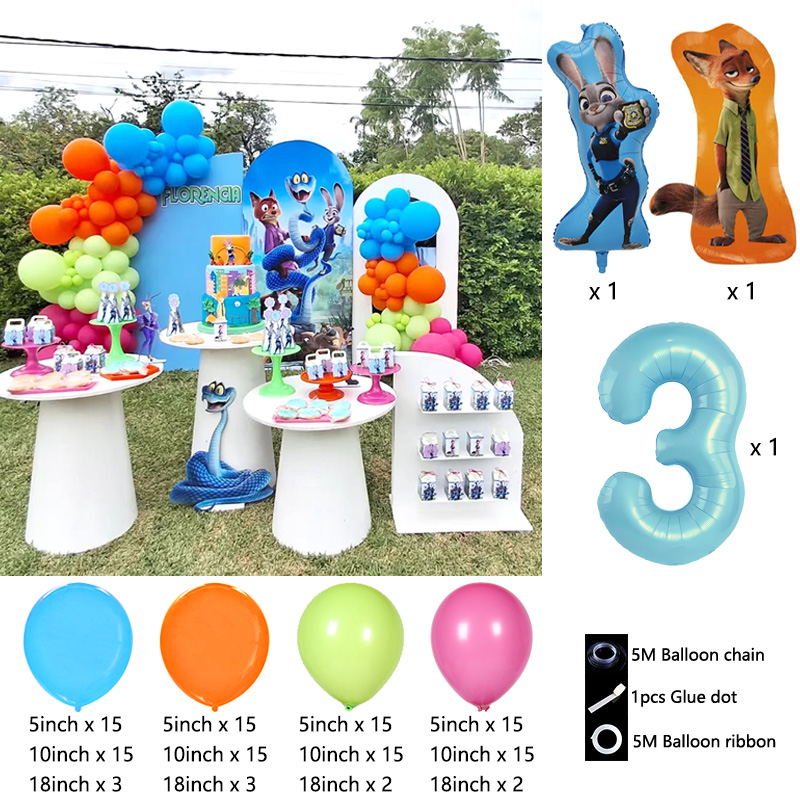 Set Rangkaian Balon Tema Zooto - Zootopia Party Games ulasan dan harga