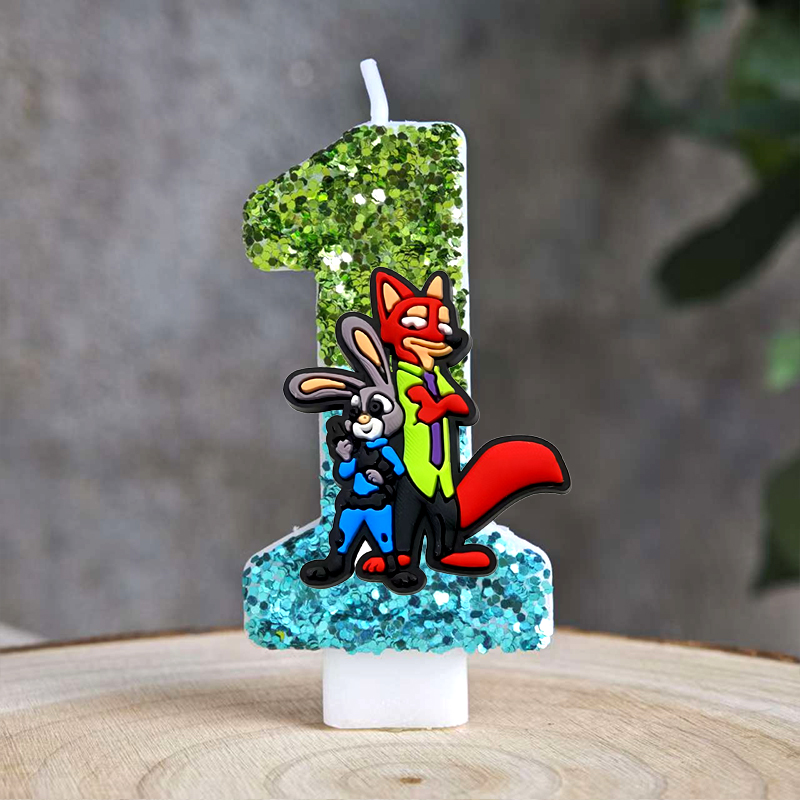 Lilin Zootopia Nomor 0-9 Dekor - Zootopia Party Games ulasan dan harga