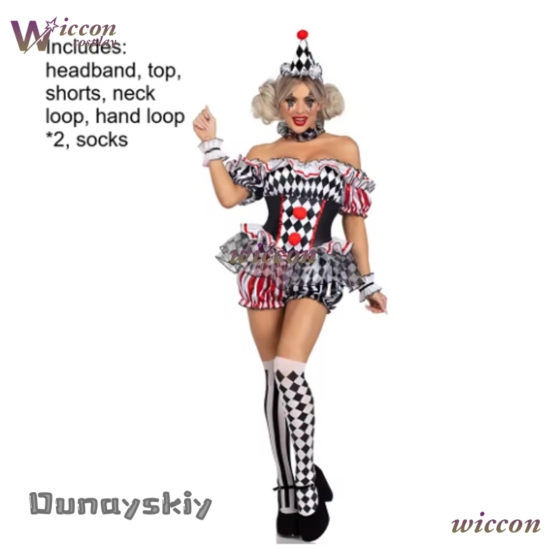 Kostum Cosplay Badut Wanita Pa - Party Games Online ulasan dan harga