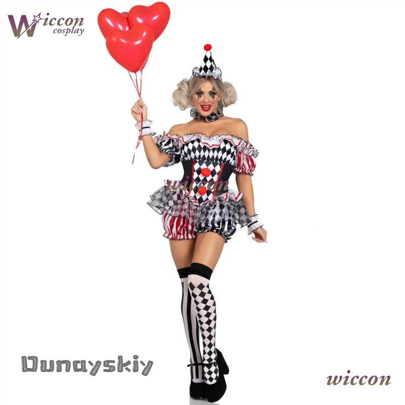 Kostum Cosplay Badut Wanita Pa - Party Games Online ulasan dan harga