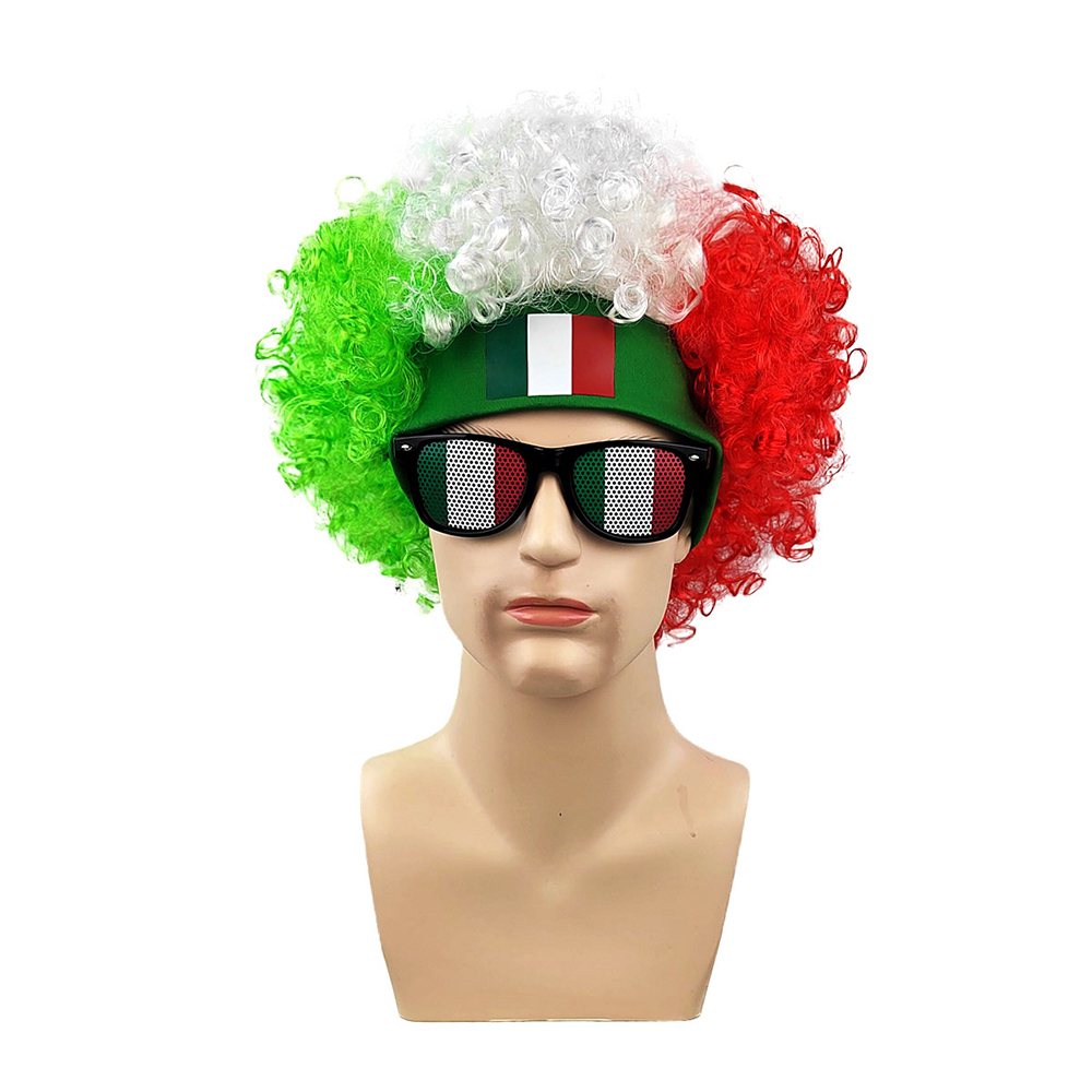 Set Wig Afro Bendera AS + Kaca - Party Games Usa ulasan dan harga