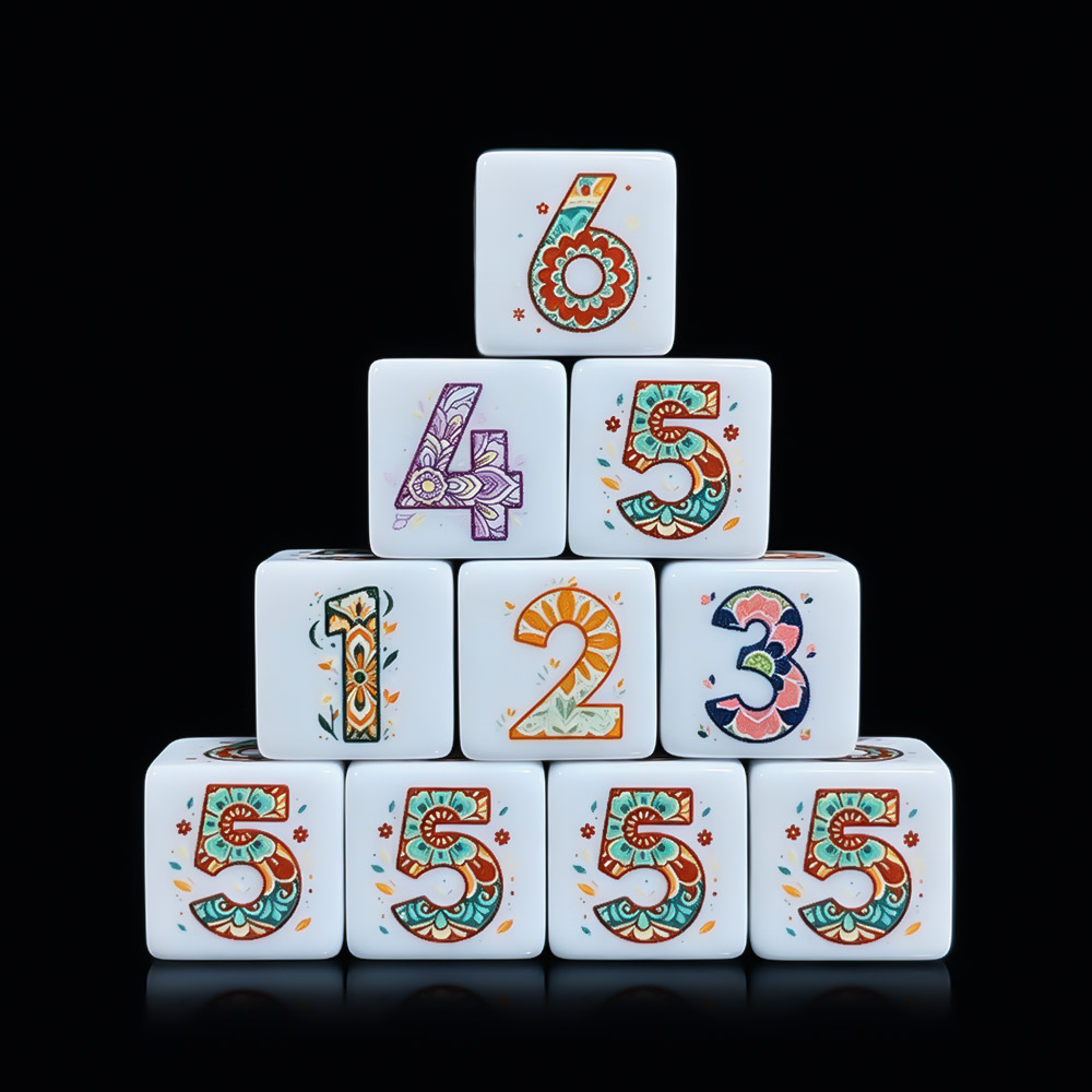 12 Buah Dadu D6 Bermotif Manda - Party Games App ulasan dan harga