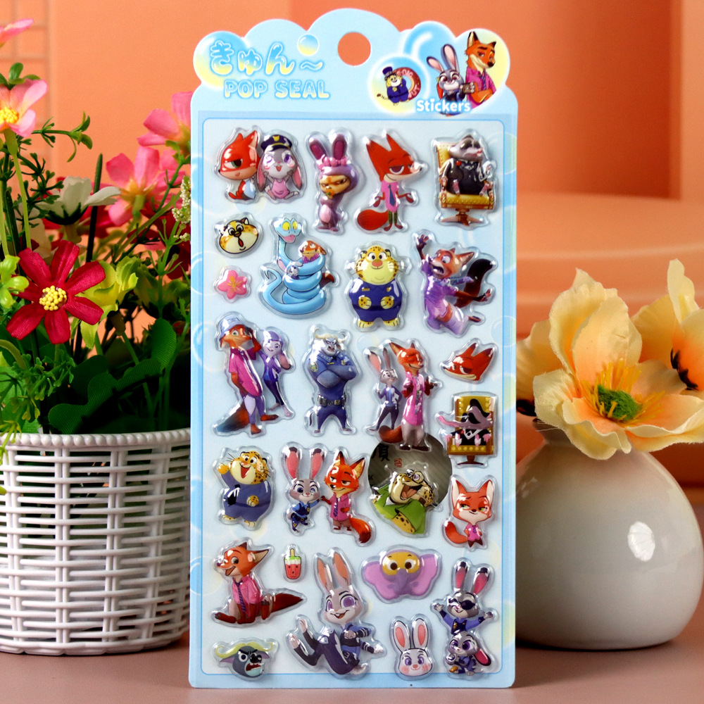 Stiker Timbul 3D Zootopia, Set - Zootopia Party Games ulasan dan harga