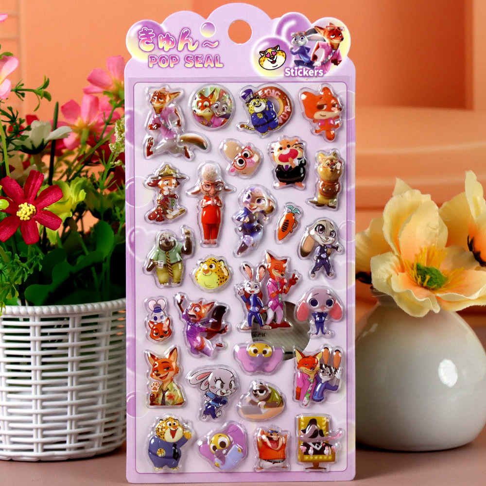 Stiker Timbul 3D Zootopia, Set - Zootopia Party Games ulasan dan harga