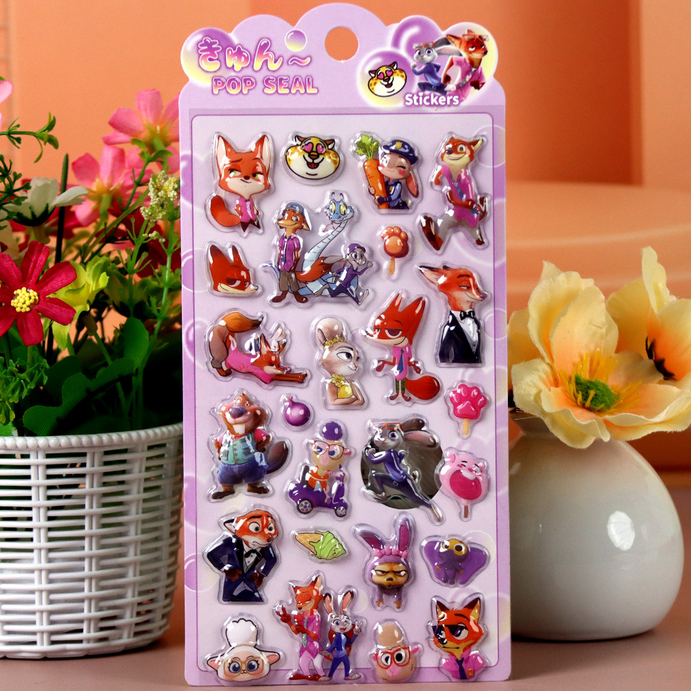 Stiker Timbul 3D Zootopia, Set - Zootopia Party Games ulasan dan harga